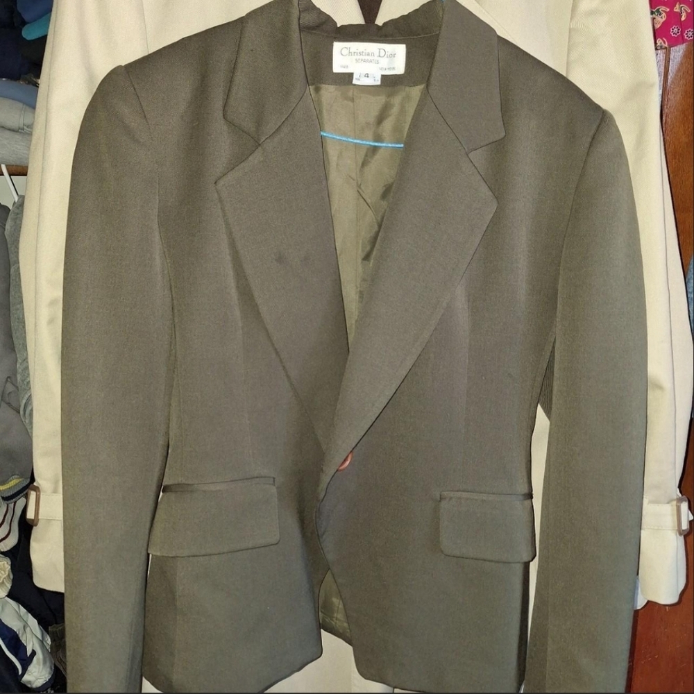 Vintage Christian Dior Separates 100% Pure Wool Blazer Size Women's 4